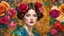 Placeholder: ideal image optimization, the best lush cartier roses result, Create stunning summer flowers art combining Gustav Klimt's intricate style with Pierre-Auguste Renoir's vibrant brushstrokes. Use alcohol ink splatter for dynamic elements. Aim for hyper-detailed super realism in 8K, with bright neon colors and gold accents, capturing a radiant summer day. Add an Art Nouveau aesthetic to enhance elegance and sophistication of this award-winning Masterpiece.