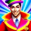 Placeholder:  vonnart, ringleader, Arthur Kulkov face shot, front, handsome, circus, male, Yamada Akihiro artwork, Russian, lisa Frank fantasy, Golden hour