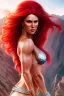 Placeholder: hyper realist, hyper detailed, stunningly beautiful red sonja, athletic realistic body, by greg rutkowski, magali villeneuve, artgerm, wlop, rossdraws, concept art, digital painting