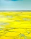 Placeholder: A light yellow wasteland with acid pools painted by Piet Mondrian