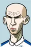 Placeholder: Zinedine Zidane French soccer player cartoon 2d