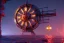 Placeholder: galactic, scaffolding, rusted clock, rusted cogwheel, cyberpunk, cinematic, cinema 4d render, high detail