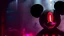 Placeholder: a spider mickey mouse hybrid, photorealism, movie screen capture, horror, sci-fi, retrofuturism, evil, demon-like