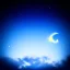 Placeholder: night sky with stars and moon, light, space, high detailed