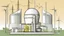 Placeholder: "The image illustrates the concept of nuclear energy and its environmental impact. It portrays a modern nuclear reactor alongside arrangements of solar panels, symbolizing the use of multiple sources for safe and sustainable energy generation. The image strikes a balance between technology and the environment, reflecting the complex content of the article and the influence of energy on the natural world."