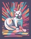 Placeholder: /imagine prompt: Zen Pup::2 Cubism, Pop art, Minimalism, Pastel colors, Surrealism, Cat memes:: t-shirt vector, center composition graphic design, splash brush,plain background::2 mockup::-2 --upbeta --ar 1:1