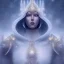 Placeholder: ice kingdom digital painting,a crystal - clear ice, majestic, ice fractal, Digital 2D Fantasy, Illustration,Character Design, magician