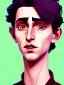 Placeholder: Portrait of a 30 year old strange gay warlock like Timothee Chalamet