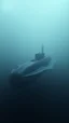 Placeholder: ,surrealism of the dark of a nightmare , hyper photorealistic, hyper detailed bright art color, high resolution, fog, octane render, tilt shift, HDRI Environment, all pictures gray, an American modern submarine under the ocean water