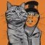 Placeholder: illustration of a rapper cat