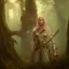 Placeholder: portrait of fantasy cleric elf in the woods painted by william turner