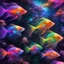 Placeholder: glowing transparent rainbow fishes in space, nebula in bakcground, Liquid Structure, Splash, professional, Photography, Intricate Patterns, Ultra Detailed, Luminous, Radiance, beautiful, Ultra Realism, Complex Details, Intricate Details, 16k, HDR, High Quality, Trending On Artstation, Sharp Focus, Studio Photo, Intricate Details, high contrast, bright vibrant colors