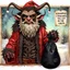 Placeholder: Watercolor oil paint. Medium shot. A Burtonesque Krampus wears a tattered dark red outfit with dingy white fur trim. He looks directly at the viewer holding an empty black Santa sack. Winter background. Caption reads "Krampus commands you to get in the sack." Hyperrealistic splash art concept art. Intricately detailed. Vibrant color depth. Dramatic 2/3 face angle. Side lighting. Colorful background. masterpiece, best quality, 8k, intricate, trending on artstation.