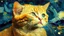 Placeholder: Portrait of a cat by Van Gogh