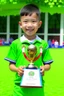 Placeholder: make a winner diploma of the football cup called Milo Cup
