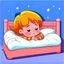 Placeholder: kid sleeping in her bed cartoon