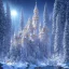 Placeholder:  white and gold crystal castle，waterfall, winter snow flakessnow, northern Lights, full of details, smooth, bright sunshine，soft light atmosphere, light effect，vaporwave colorful, concept art, smooth, extremely sharp detail, finely tuned detail, ultra high definition, 4 k, unreal engine 5, ultra sharp focus