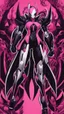 Placeholder: A close picture to Mix between gwenpool and symbiote, symbiote venom with transformers, high details machine, pink and black custom, intricate details, highly detailedin in solo leveling shadow art style