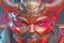 Placeholder: Best quality, masterpiece, ultra high definition,Futuristic, cyberpunk,Hannya-Maske, Comic style