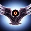 Placeholder: wings, freaky crazy evil eye with wings, laughing, flying, satan wings