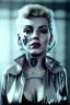 Placeholder: Ultra Realistic image, portrait, blonde woman, sweet Marylin Monroe face, perfect iris, glow eyes, makeup. Cyberpunk style, oversized transparent latex coat, yakuza tattoos.fog, rain, soft color, highly detailed, unreal engine 5, ray tracing, RTX, lumen lighting, ultra detail, volumetric lighting, 3d, finely drawn, high definition, high resolution.