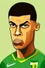 Placeholder: Ronaldo Brazilian soccer player ,cartoon 2d