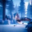 Placeholder: Forest ice winter, bridge birds,live house, deer, unreal engine 5, octane render