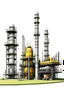 Placeholder: Petrochemical industry , realistic, no background, png,