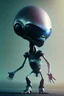 Placeholder: full length alien clean art NFT, blender 3d