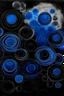 Placeholder: Charcoal circles and blue fire
