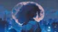 Placeholder: A dark, moody cover featuring a silhouette of a woman with curly hair wearing an old army jacket, cityscapes, full moon, sweet smooth beat lofi vibe, blue lofi tones