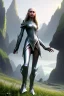 Placeholder: elven young woman, wearing light dress, happy expression, visible ultradetailed armonious cute femine face, visible ultradetailed legs feet hands and pointy ears, luminous weather, field in the mountains, ultra realistic, concept art, intricate details, highly detailed, photorealistic, octane render, 8 k, unreal engine, art by artgerm and greg rutkowski and charlie bowater and magali villeneuve and alphonse mucha