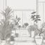 Placeholder: Simple scenario with plants sketch