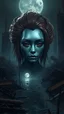 Placeholder: swamp, A haunting night scene of a metallic model geisha face being manifested amidst towering piles of rusty scrap metal in a swamp, her copper hair reflecting the solemn moonlight over a alien spaceship crash site, captured in intricate, photorealistic detail evoking the brilliant artistry of Don Maitz, Greg Rutkowski, loish, Rhads, beeple, Makoto Shinkai, Lois van Baarle, Ilya Kuvshinov, Rossdraws, Tom Bagshaw