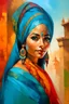 Placeholder: painting of orientalist, acrylic colors