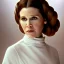 Placeholder: wide angle stunning photo realistic portrait of carrie fisher as Princess Leia in star wars with photo realistic fine and very simple hairstyle, brown eyes, eos5d mark 4, ef 85mm 5.6, professional majestic photo realistic painting by Ed Blinkey, Atey Ghailan, by Jeremy Mann, Greg Manchess, Antonio Moro, trending on ArtStation, Intricate, High Detail, Sharp focus, dramatic, by greg rutkowski, realism, beautiful and detailed lighting,