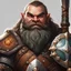 Placeholder: dnd, portrait of dwarf with ((shield))
