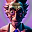 Placeholder: create a photorealistic image of Rick Sanchez from Rick and Morty, dynamic pose, dynamic lighting, cinimatic lighting. Half body, 50mm f2.7, Highly detailed, unreal engine 5, ultra realistic, HDR, 8k