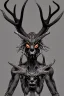 Placeholder: A humanoid figure monster 8K horror deer stag frightening with wendigo antlers, highly detailed digital art, sharp focus, trending on art stations Kentaro Miura manga art style artgem pixar