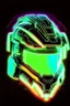 Placeholder: halo master chief helmet front 2d neon illustration
