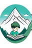 Placeholder: The logo consists of a child facing a book and mountains