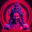 Placeholder: God shiva Demonic image in neon red color pallet