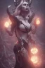 Placeholder: Xenia Onatop as evil queen in black leather, busty, cleavage, angry, stern look. character design by cory loftis, fenghua zhong, ryohei hase, ismail inceoglu and ruan jia. unreal engine 5, artistic lighting, highly detailed, photorealistic, fantasy