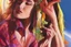 Placeholder: hippie girl smoking by alex ross