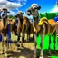 Placeholder: camels at a music festival