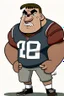 Placeholder: Caleb said American football player cartoon 2d