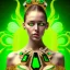 Placeholder: fullbody portrait of beautiful booty young busty atletic amazon woman with big green emerald eyes crying gold with big emeralds necklace by Gustav Klimt 8k