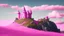 Placeholder: Pink castle on a hill