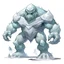 Placeholder: gigant ice golem on a white background