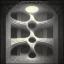 Placeholder: a 3d illusion in the style of escher & giger, stairs, windows